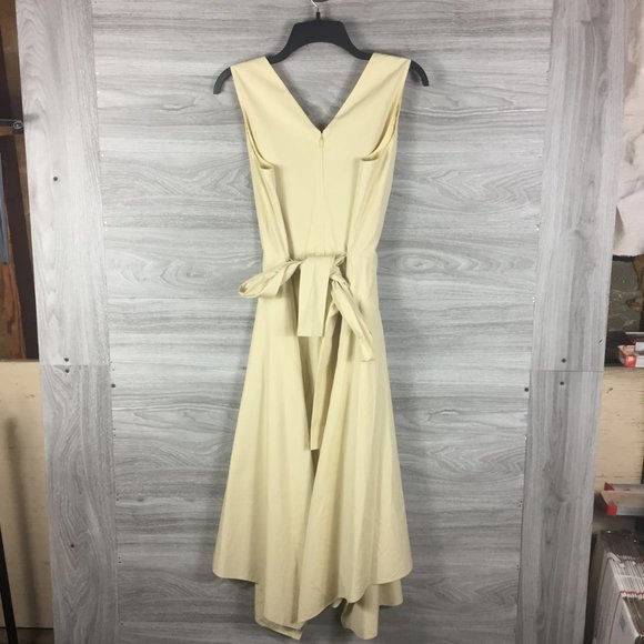 Lafayette 148 Pale Yellow Midi Dress - Picture 3 of 6